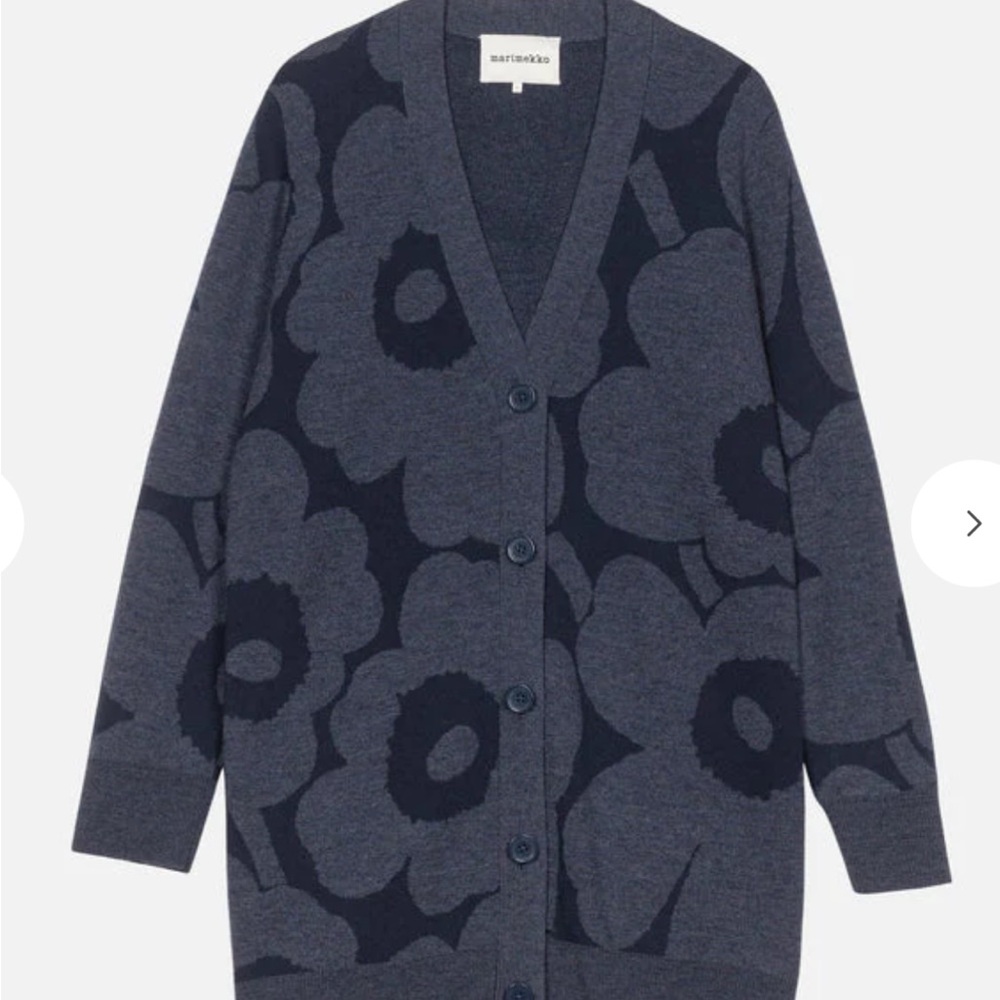 NWT* MARIMEKKO Kadmium long jacquard knit cardigan - Picture 4 of 12